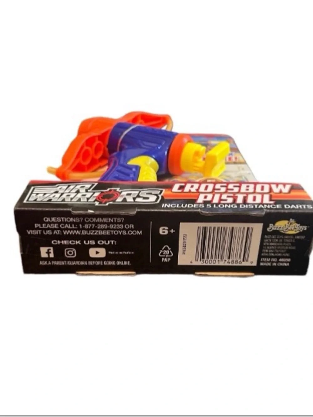Crossbow Pistol Soft Dart Shooter 80 FT Pull Back & Fire Long Distance W Storage
